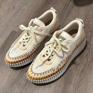 Chloé Women’s Nama Woven Platform Low Top Sneakers